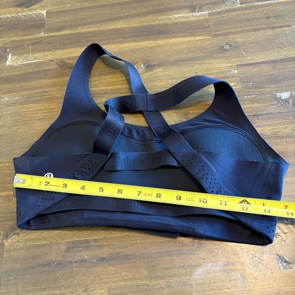 Lululemon Womens Adapt The Strap Sports Bra Black Logo Straps M Flawed Padded - Picture 6 of 9